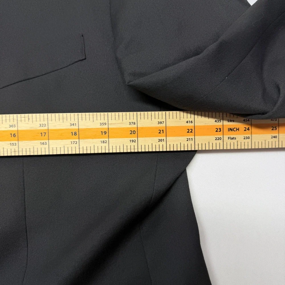 Haggar Suit Up System Mens 44R Black 2 Button Blazer Jacket HZ00222 001 Regular